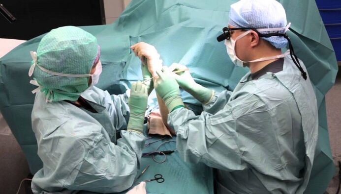 Surgical treatment of pain in the finger joints